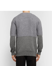 Pull à col rond gris John Smedley