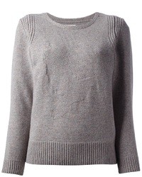 Pull à col rond gris MiH Jeans
