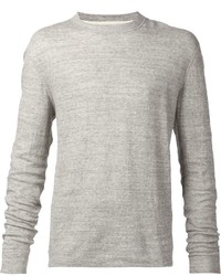 Pull à col rond gris Naked & Famous Denim