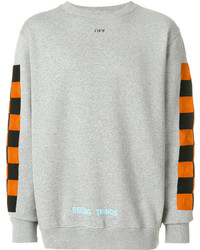 Pull à col rond gris Off-White
