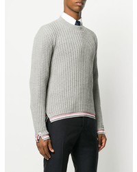 Pull à col rond gris Thom Browne