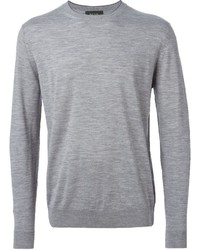 Pull à col rond gris Paul Smith