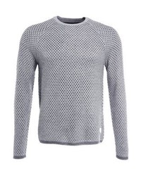 Pull à col rond gris Pier One