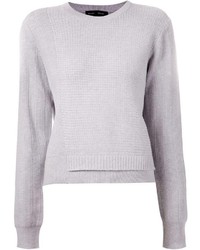 Pull à col rond gris Proenza Schouler