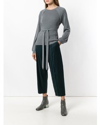 Pull à col rond gris Chalayan