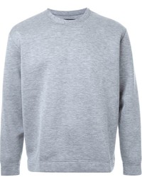 Pull à col rond gris