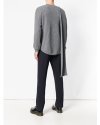 Pull à col rond gris Chalayan