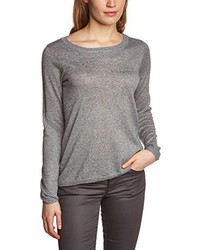 Pull à col rond gris Selected Femme