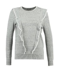 Pull à col rond gris Set