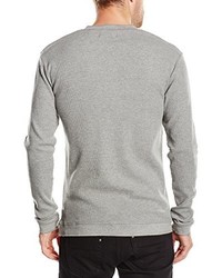 Pull à col rond gris Solid