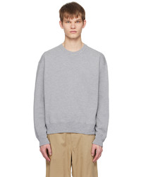 Pull à col rond gris Solid Homme
