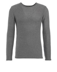 Pull à col rond gris Solid