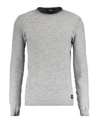 Pull à col rond gris Solid
