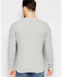 Pull à col rond gris Farah