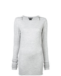 Pull à col rond gris Thomas Wylde