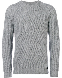 Pull à col rond gris Tod's