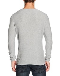 Pull à col rond gris Tom Tailor Denim