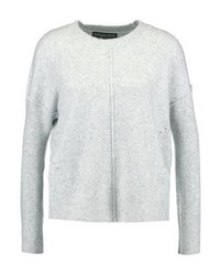 Pull à col rond gris Topshop