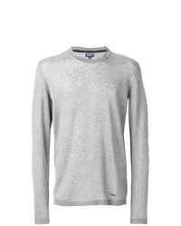 Pull à col rond gris Woolrich