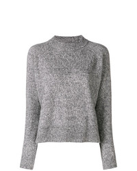Pull à col rond gris Woolrich