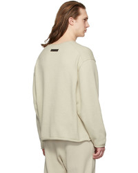 Pull à col rond imprimé beige Essentials