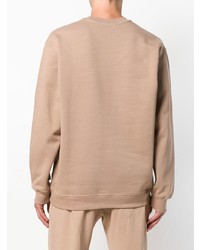 Pull à col rond imprimé beige MSGM