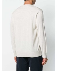 Pull à col rond imprimé beige MAISON KITSUNÉ