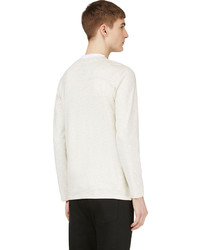 Pull à col rond imprimé blanc et noir A.P.C.