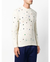 Pull à col rond imprimé blanc Kenzo