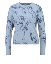 Pull à col rond imprimé bleu clair KIOMI