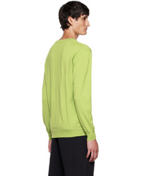 Pull à col rond imprimé chartreuse Moschino