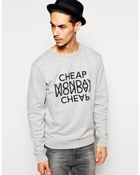 Pull à col rond imprimé gris Cheap Monday