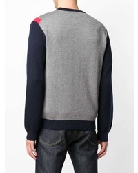 Pull à col rond imprimé gris Ps By Paul Smith