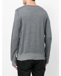 Pull à col rond imprimé gris Comme Des Garcons SHIRT