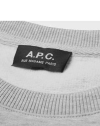 Pull à col rond imprimé gris A.P.C.