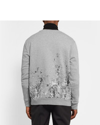 Pull à col rond imprimé gris Balenciaga