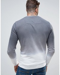 Pull à col rond imprimé gris