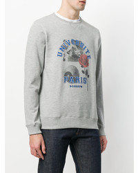 Pull à col rond imprimé gris Soulland