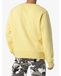 Pull à col rond imprimé jaune Gucci