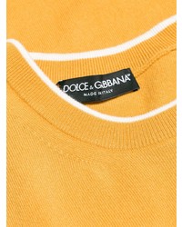 Pull à col rond imprimé jaune Dolce & Gabbana