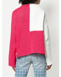 Pull à col rond imprimé multicolore Eckhaus Latta