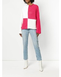 Pull à col rond imprimé multicolore Eckhaus Latta