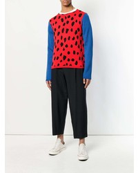 Pull à col rond imprimé multicolore Comme Des Garcons Homme Plus