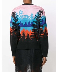 Pull à col rond imprimé multicolore MSGM