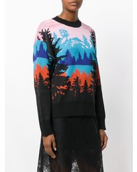 Pull à col rond imprimé multicolore MSGM