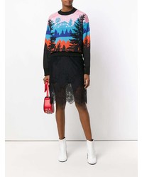 Pull à col rond imprimé multicolore MSGM