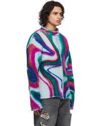 Pull à col rond imprimé multicolore AGR