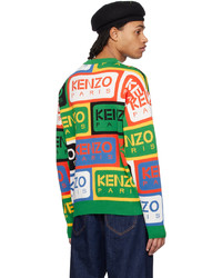 Pull à col rond imprimé multicolore Kenzo