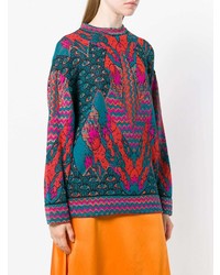 Pull à col rond imprimé multicolore M Missoni