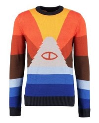 Pull à col rond imprimé multicolore Poler